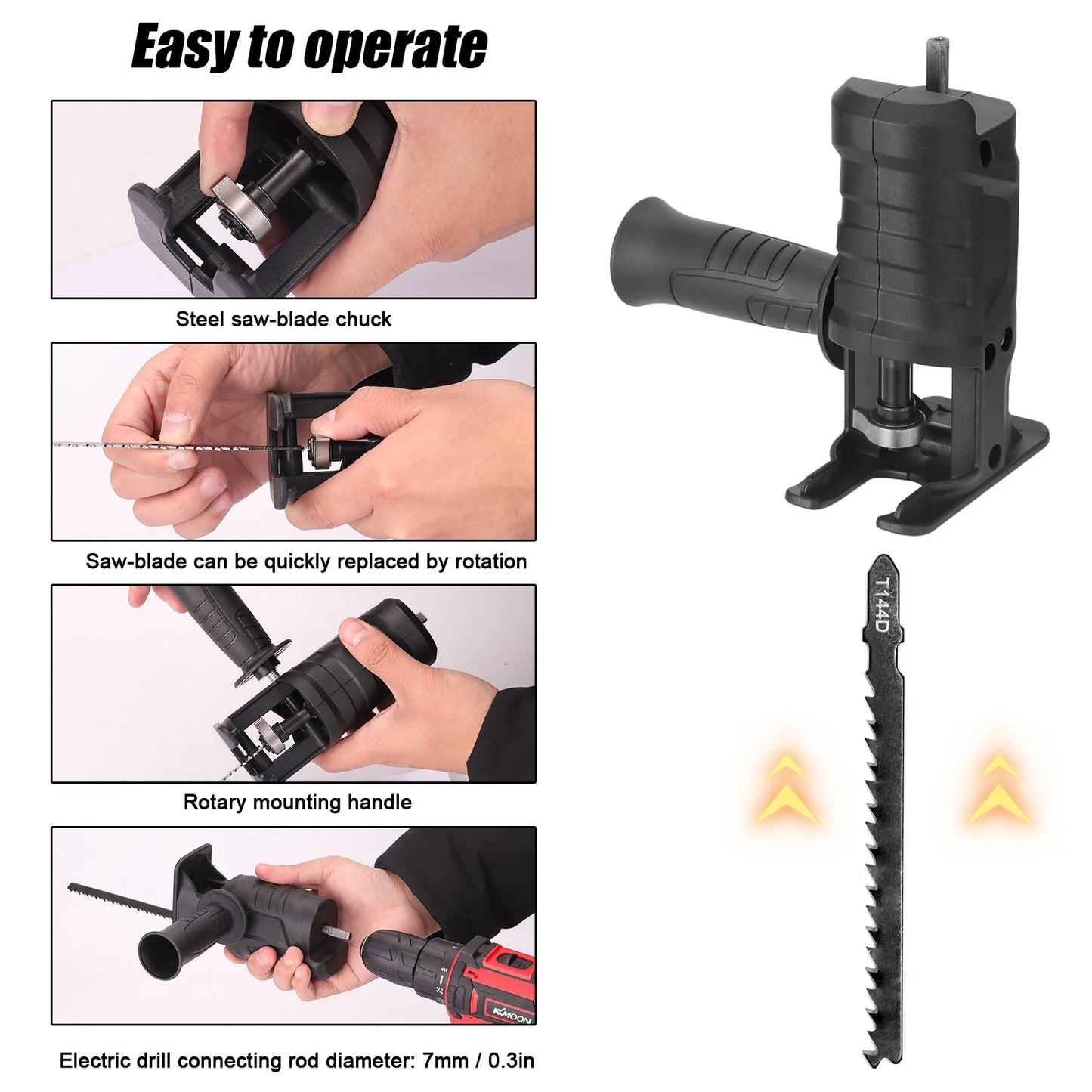 Portable Reciprocating Saw Adapter